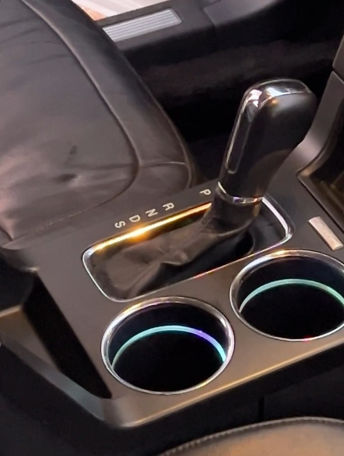 Center console before interior detailing